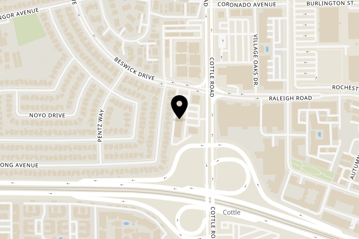 Map showing the location of Emperor of India on 5825 Cottle Rd in San Jose